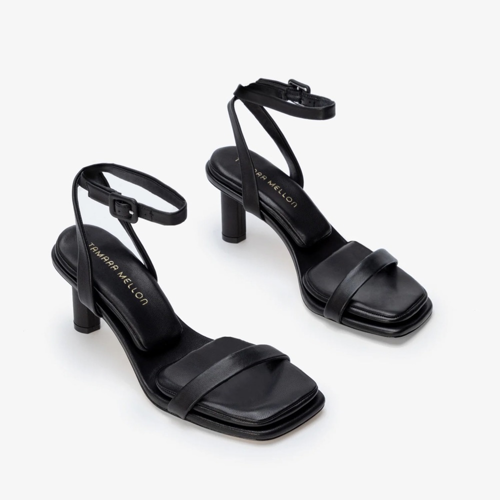 Tamara Mellon Black Leather Heels